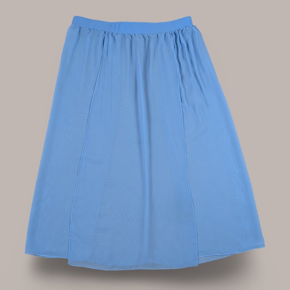 Light Blue Sheer Swimsuit / Pool / Beach Cover Up Skirt - Large